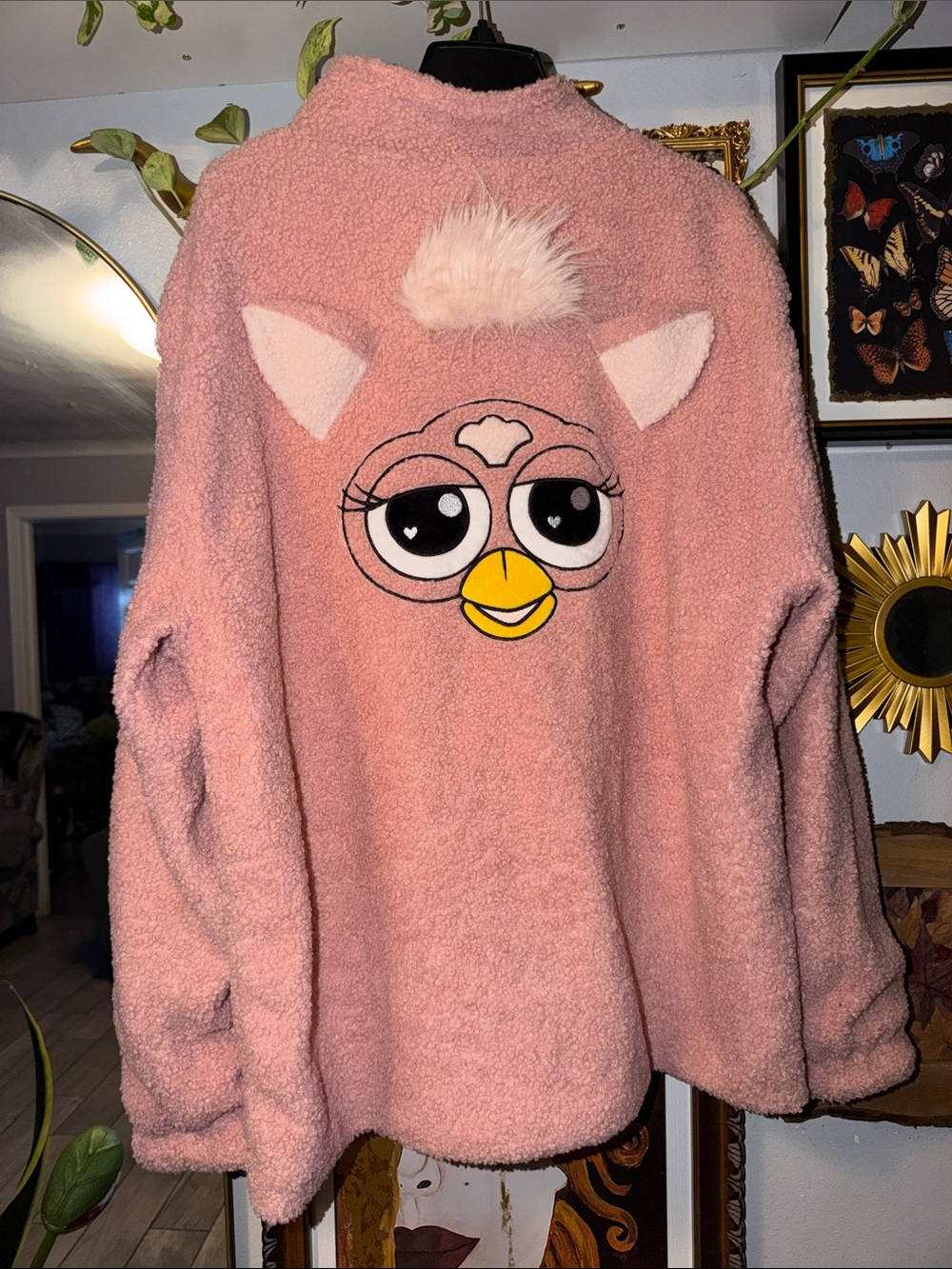 Cakeworthy pink furby Cozy Women's Teddy Zip Jacket - Pink